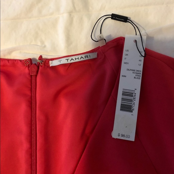 Dress size 12 Tahari Sunset Red - Picture 9 of 9